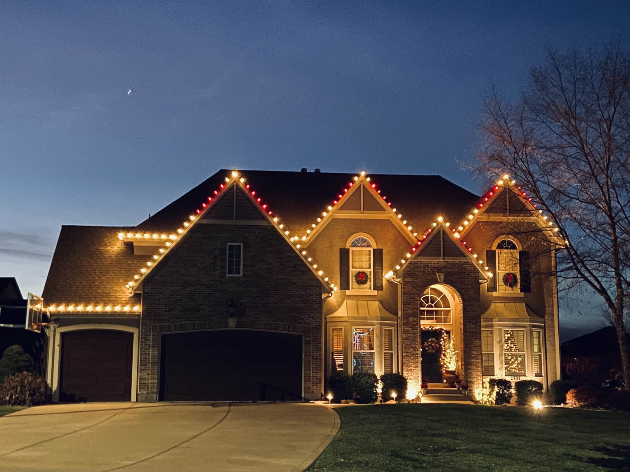 Red and warm white christmas lights deals